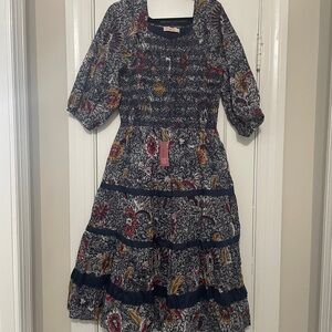 Ivy City Co Roselyn Floral Smocked Dress NWT